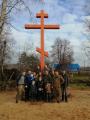 Освящение поклонного Креста в деревне Медведево